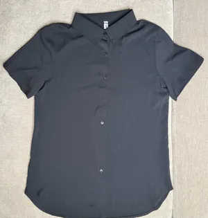 Women’s black button up blouse thumbnail 1