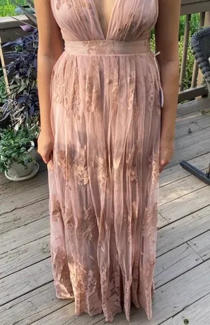 long maxi mauve dress Pink thumbnail 2