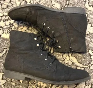 Madden Girl Black Lace Up Booties thumbnail 2
