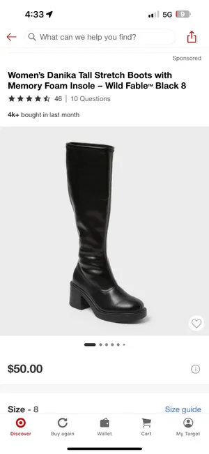Target Black stretch boots thumbnail 3