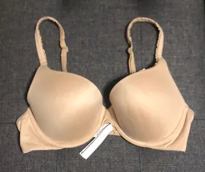 PINK Victoria's Secret Wear Everywhere Push Up Bra Size 34C Tan Color thumbnail 1