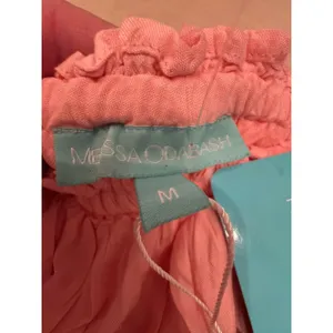 MELISSA ODABASH Debbie One Shoulder Ruffled Voile Mini Dress‎ Size Medium Pink thumbnail 5