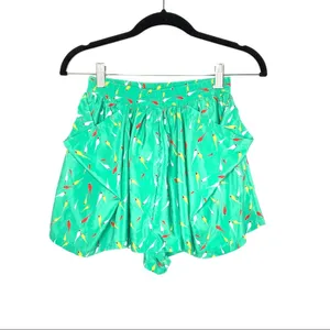 NYC PINKYOTTO Womens Green Songbird Printed Casual Skort Shorts size XS thumbnail 5