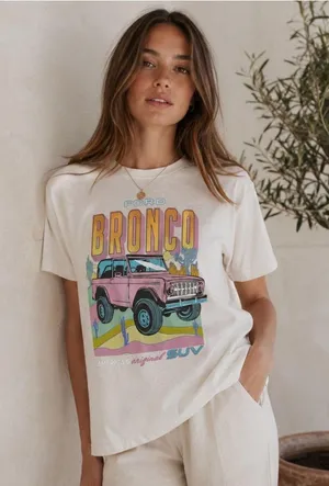Ford Bronco Retro Graphic Tee Pastel Desert Americana Oversized Women’s XL thumbnail 1