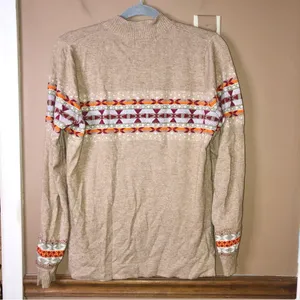 Woolrich wildview crew fair isle sweater wool alpaca brown‎ size medium thumbnail 2