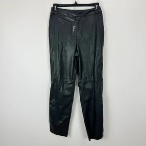 Lulus Open Minded Black Vegan Leather Pants High Waist Tapered Small NWT thumbnail 6