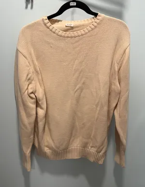 John Galt Brandy Melville Cream Cotton Knit Crewneck Sweater OS Beige MH320 thumbnail 1
