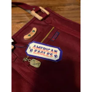 American‎ Eagles Tote Bag Vintage 90s Burgundy Canvas Wood Buckle NWT OS Retro thumbnail 9