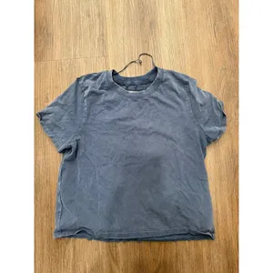 Free‎ People We The Free Womens XS Blue Short Sleeve Exposed Seam Boxy T-Shirt thumbnail 7