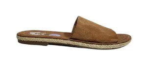 Soda Light Brown Faux Suede Slides Size 8.5 Flaw thumbnail 1