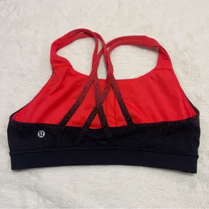 Red and black lululemon sports bra thumbnail 2