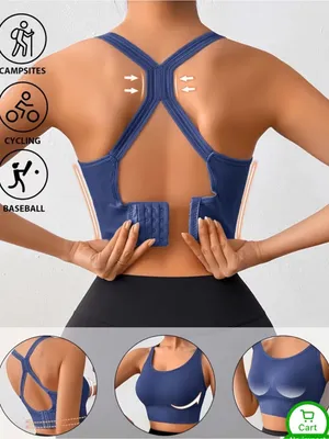 Blue Seamless Removable-Cup Sports Brami thumbnail 2