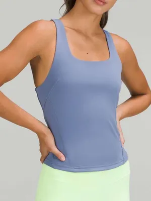 Lululemon InStill Tank Top Water Drop Blue Square Neck Athletic thumbnail 1