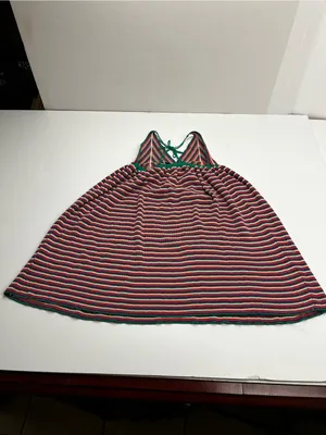 ZARA Multicolored Stripe Knit Mini Dress Medium Stretch Womens Medium thumbnail 12
