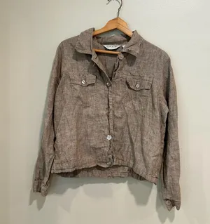 Orvis 100% Linen Button Down Blouse thumbnail 1