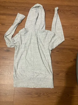 Nike Heather Gray Full-Zip Hooded Sweatshirt thumbnail 3