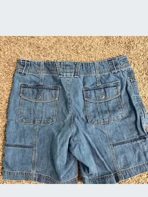 Eddie Bauer Blue Denim Cargo Shorts thumbnail 3