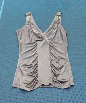 Cache ruched sleeveless y2k tank top size small spring summer date fairy‎ thumbnail 1
