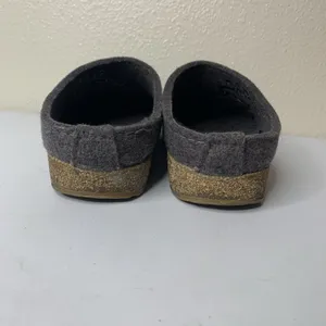 Haflinger Clog Slippers Slip On Gray Embroidered Pattern Women’s Sz 37 US 6 thumbnail 6
