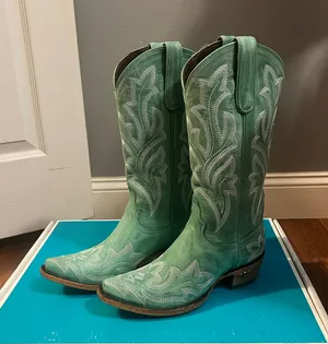 Lane Cowgirl Boots Green Size 7.5 thumbnail 1