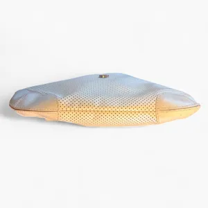 Lauren Ralph Lauren Ivory Perforated Leather Boho Shoulder Bag Equestrian thumbnail 8