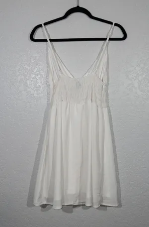 New White Roza Mini Dress Size 12 thumbnail 8
