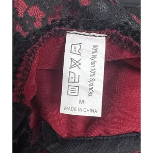 Black Red Lace Bustier Corset Top Strapless Gothic Victorian Style Size M thumbnail 9