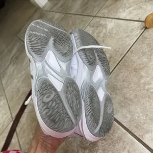 ASICS solution speed athletic Womens Tennis Shoes White Silver Size 8 EUC thumbnail 8