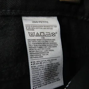 Banana Republic Luxe Jean High Rise Trouser Black Denim Pants Size 29 8 Petite thumbnail 5