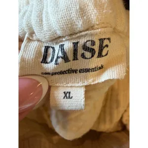 Daise Wide Leg Gauze Pants Women XL Ivory Natural UPF 50+ Organic Cotton Resort thumbnail 8