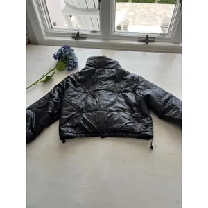 ANWND Cropped‎ Puffer Jacket Full Zip Quilted Lightweight Black Size S thumbnail 10