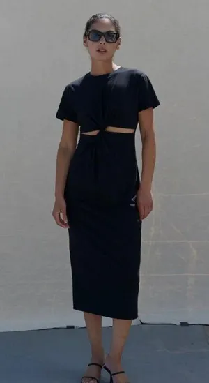 Birgitte Herskind Zach T Shirt Midi Dress Black Womens Size Medium thumbnail 10
