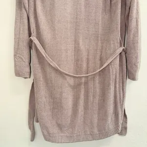 Barefoot Dreams CozyChic Ultra Lite Belted Cardigan Robe Taupe Size Small- Soft thumbnail 7