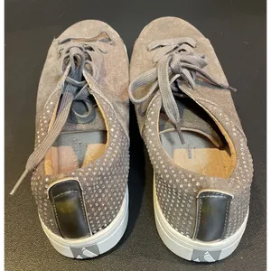 Skechers Womens‎ 8 Street Sneakers Taupe Suede Rhinestone Low Top Preppy Casual thumbnail 7