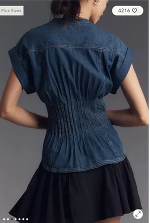 Pilcro Anthropologie denim top NWT thumbnail 5
