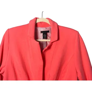 Lane Bryant Blazer Plus Size 16 Coral Pink Single Button Preppy Career thumbnail 4