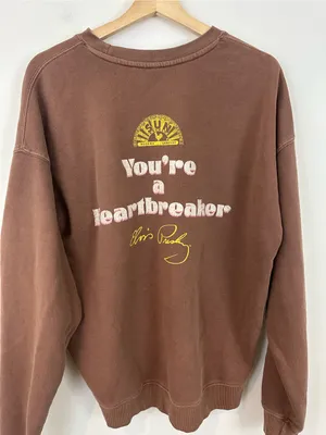 Sun Record Company Elvis Presley Brown Graphic Crewneck Sweater Large Women's thumbnail 5