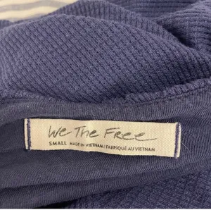 Free People Blue Long Sleeve Open Back Top thumbnail 4