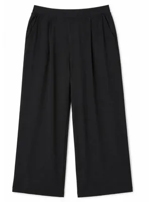 Halara Pants Large Tall Black High Waisted Wide Leg Pull On Stretch Lounge NWT thumbnail 1