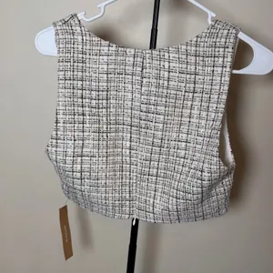 Reformation NWT Twill Sleeveless Crop Top Size 6 thumbnail 3