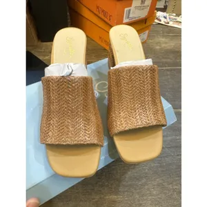 Seychelles Adapt Raffia Mules Sandal Natural Size 8.5 Beachy Coastal Neutral thumbnail 6
