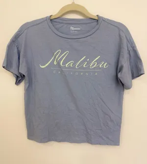 The Commons Malibu California Graphic Tee - Light Blue Women Size 8-10 thumbnail 1