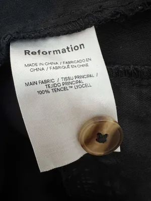 Reformation Petite Mason Pants Size 0 Faded Black Pleated Wide Leg Dark Academia thumbnail 9