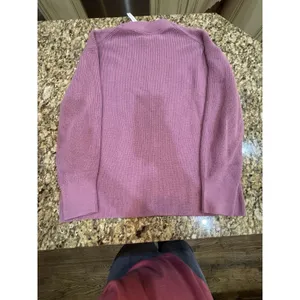 Lululemon Merino Wool Blend Crewneck Ribbed Sweater Velvet Dust Purple Size 10 thumbnail 3