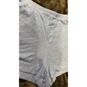 Target Auden Sleepwear Cozy Ribbed Shorts Blue ,Women’s Size Large New thumbnail 4