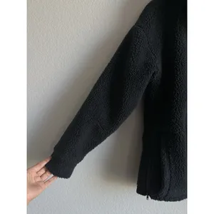 Fabletics Black Teddy Lotta Cocoon Sherpa Zip Hoodie Jacket XS Oversized Warm thumbnail 3