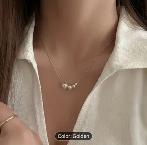 Delicate One Piece Imitation Pearl Dainty Design Neclace thumbnail 3