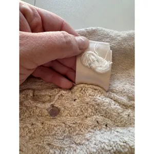Anthropologie Knitted & Knotted Cardigan Wool‎ Sz S Beige Crochet Fringe Boho thumbnail 7