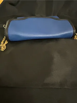 Koret Luxe Vintage Women’s Blue Red & Black Crossbody Bag Gold Chain Strap thumbnail 8