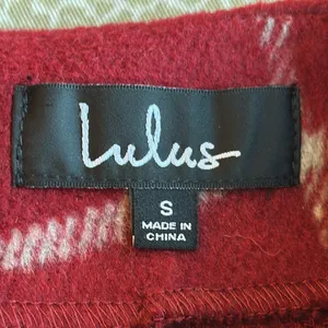 Lulus Spence wine Red Plaid Mini Plaid Mini Skirt size S thumbnail 2